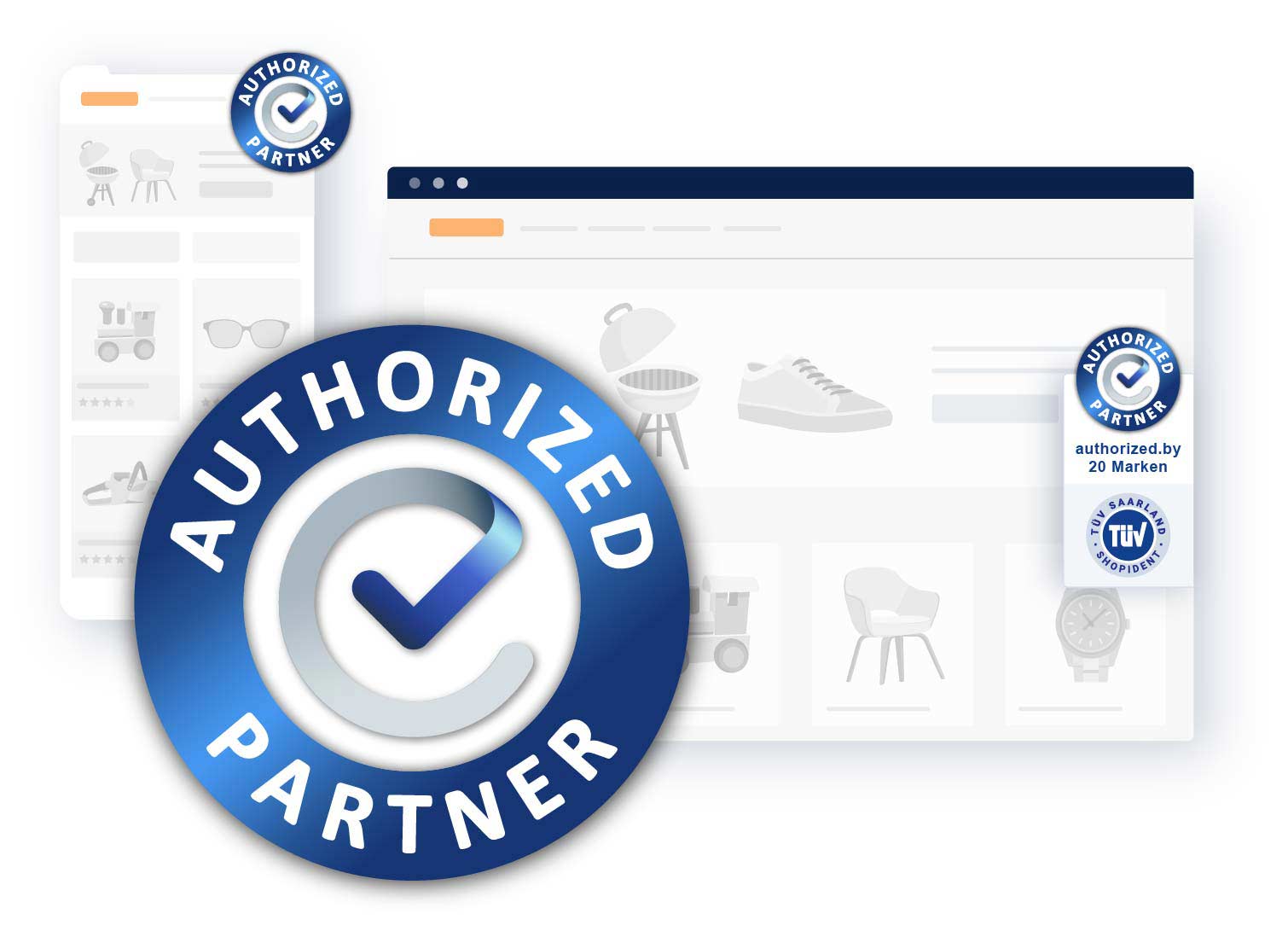 Online-Shops erhalten über die authorized.by®-Plattform die Auszeichnung als autorisierter Markenpartner.